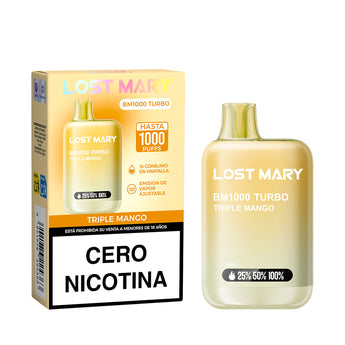 Lost Mary BM1000 Triple Mango Sin Nicotina | Vape Desechable 1000 Puffs España