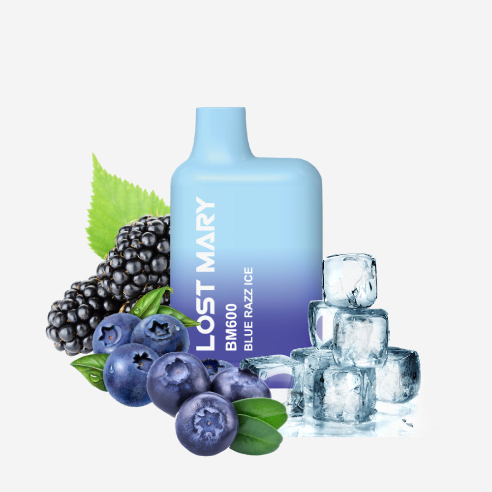 LOST MARY BM600 BLUE RAZZ ICE - Lost Mary