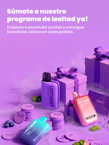 Programa de lealtad lost mary. Empieza a acumular puntos y consigue beneficios únicos en cada pedido.